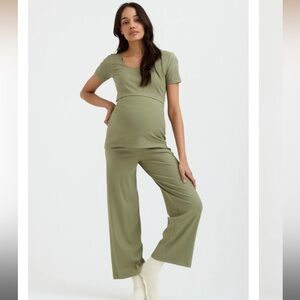 Maternity Olive Lounge Set